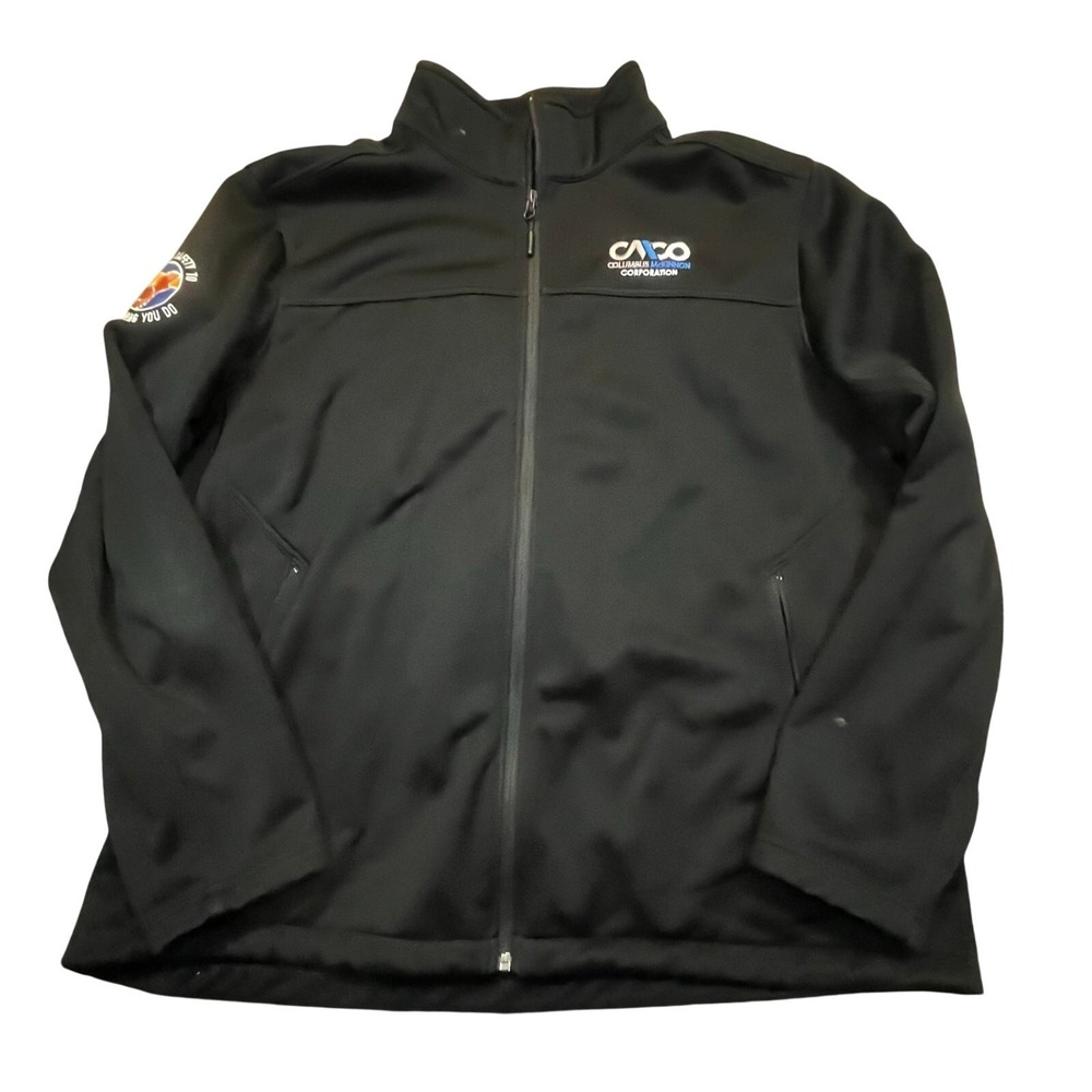 The North Face Mens XXL Soft Shell Full Zip Jacket Corporate Logo Black